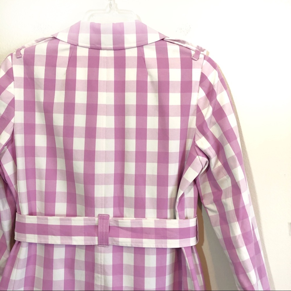 J Crew icon trench coat oversized gingham SPR 2019 - Picture 4 of 8